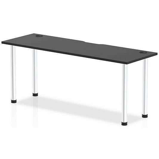 Impulse Rectangular Table, 1800mm x 600mm, Black, Aluminium Post Leg Easy2Order : I004239