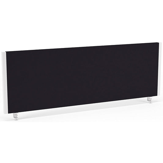Impulse Evolve Desk Screen, 1200x400mm, White Frame, Black