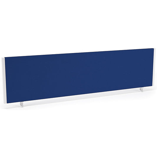 Impulse Evolve Desk Screen, 1600x400mm, White Frame, Blue