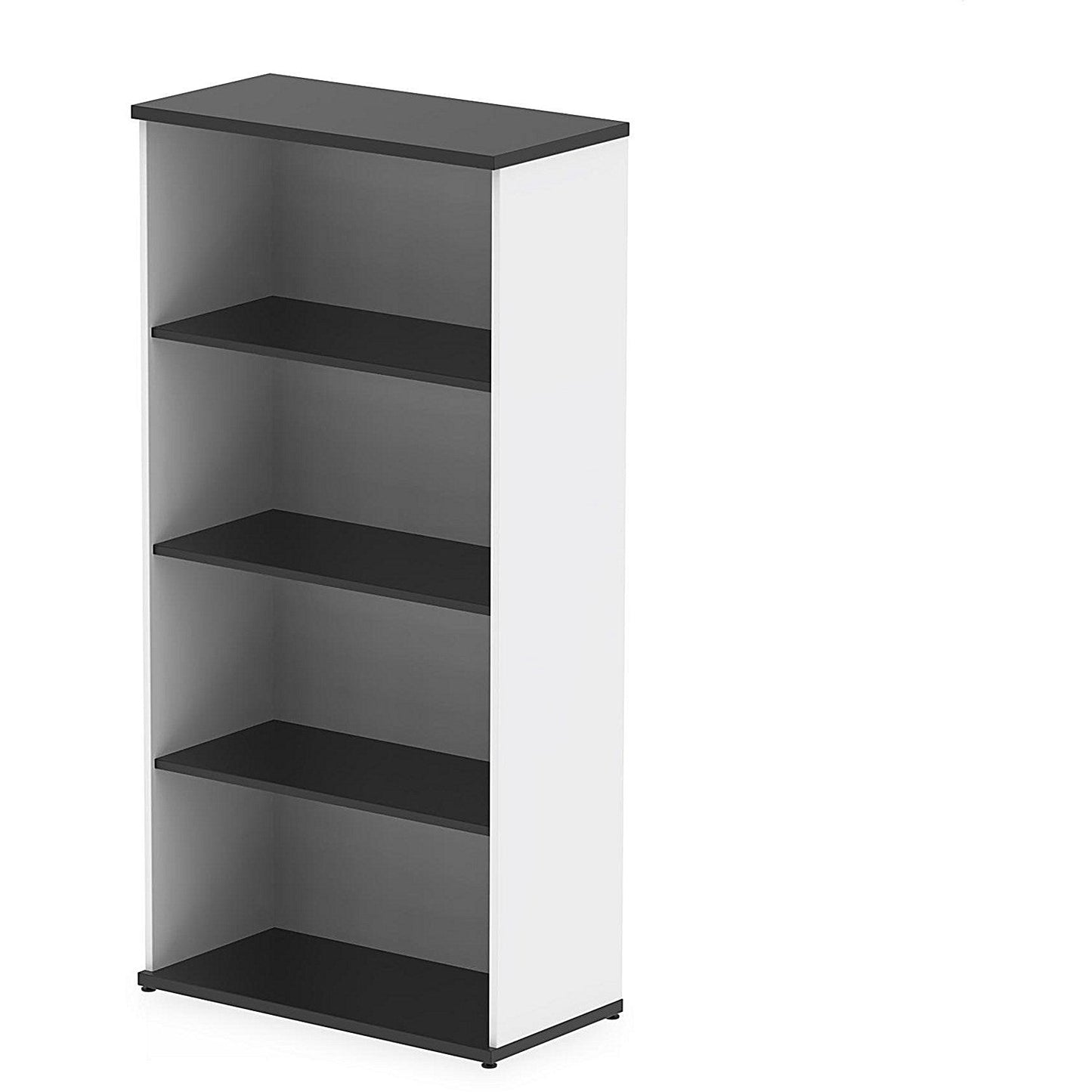 Impulse Two-Tone Tall Bookcase, 3 Shelves, 1600mm High, Black and White Easy2Order : I005125