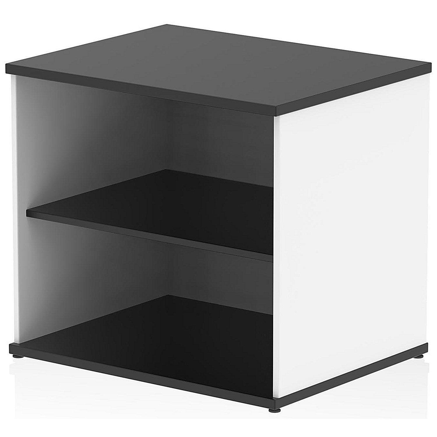 Impulse Two-Tone Desk High Bookcase, 1 Shelf, Black and White Easy2Order : I005802