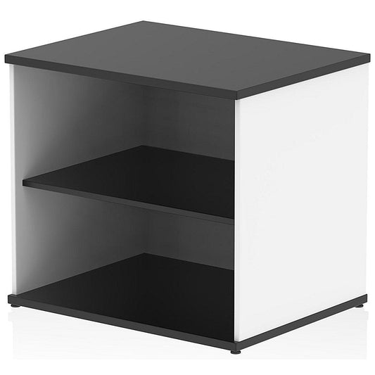 Impulse Two-Tone Desk High Bookcase, 1 Shelf, Black and White Easy2Order : I005802