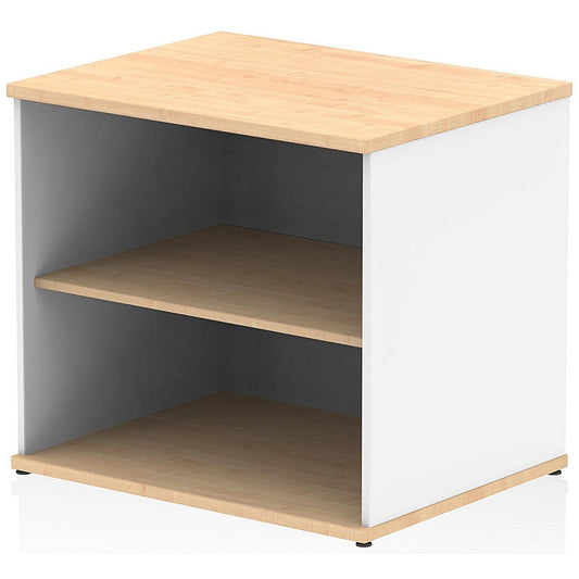 Impulse Two-Tone Desk High Bookcase, 1 Shelf, Maple and White Easy2Order : I005804