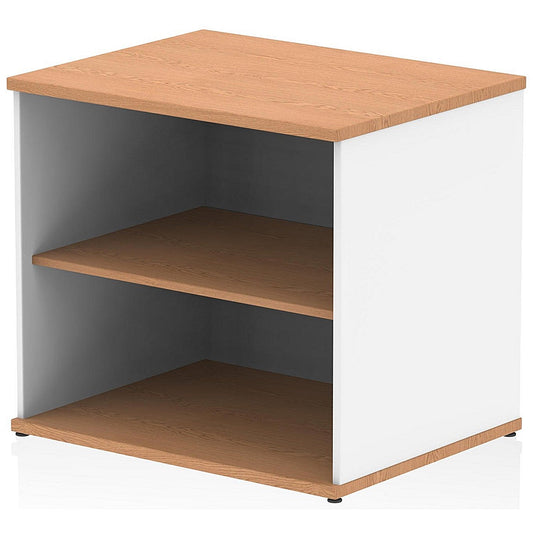Impulse Two-Tone Desk High Bookcase, 1 Shelf, Oak and White Easy2Order : I005805