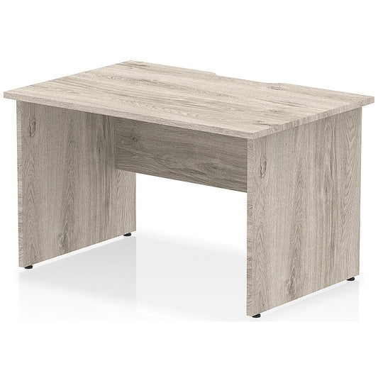 Impulse 1200mm Scalloped Edge Rectangular Desk, Panel End Legs, Grey Oak Easy2Order : I005964
