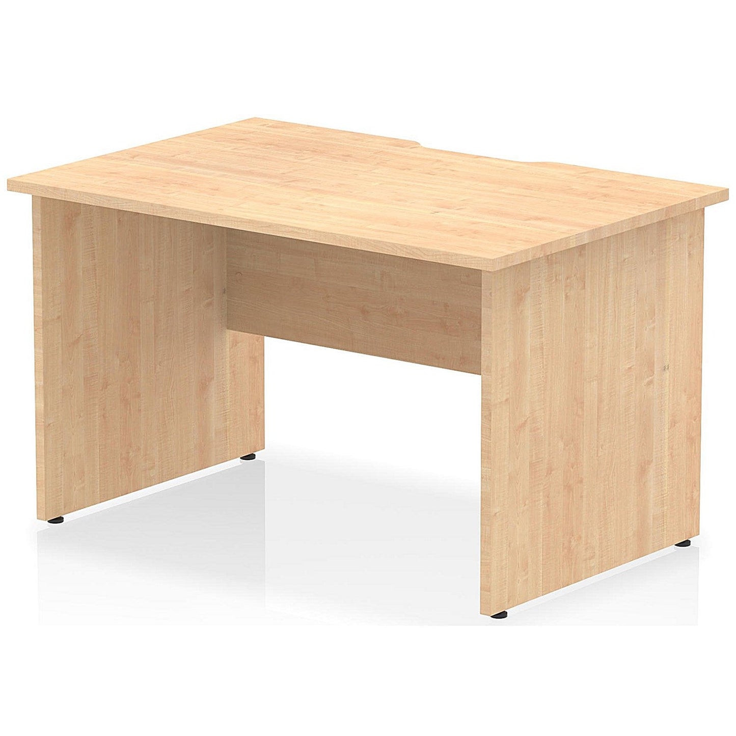 Impulse 1200mm Scalloped Edge Rectangular Desk, Panel End Legs, Maple Easy2Order : I005965