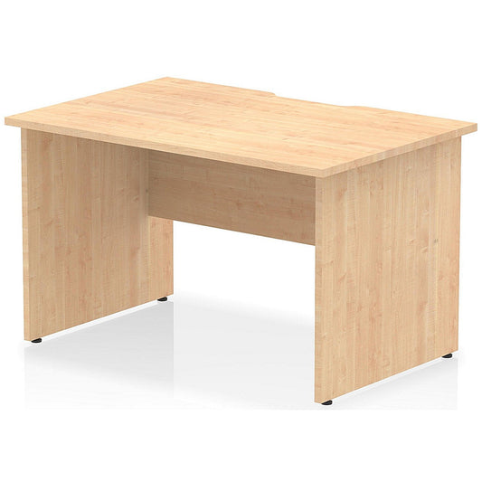 Impulse 1200mm Scalloped Edge Rectangular Desk, Panel End Legs, Maple Easy2Order : I005965