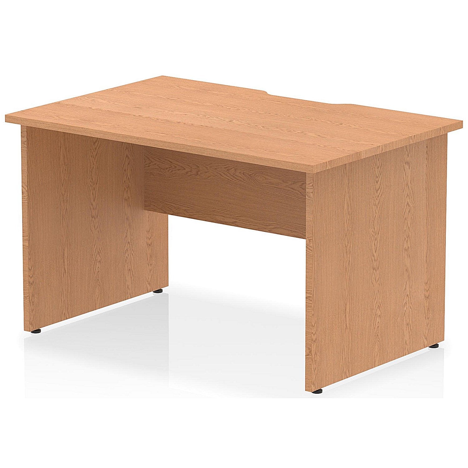 Impulse 1200mm Scalloped Edge Rectangular Desk, Panel End Legs, Oak Easy2Order : I005966