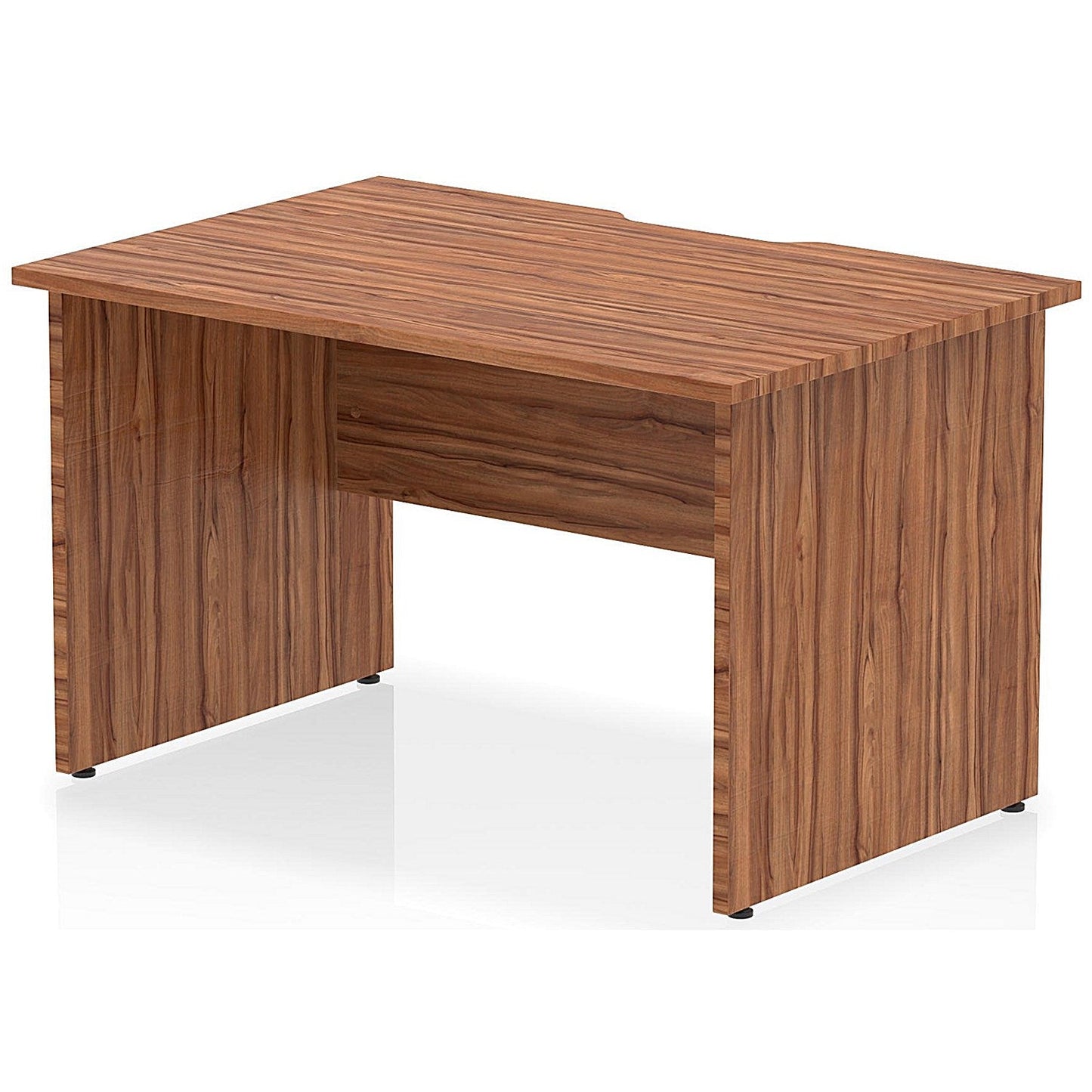 Impulse 1200mm Scalloped Edge Rectangular Desk, Panel End Legs, Walnut Easy2Order : I005967