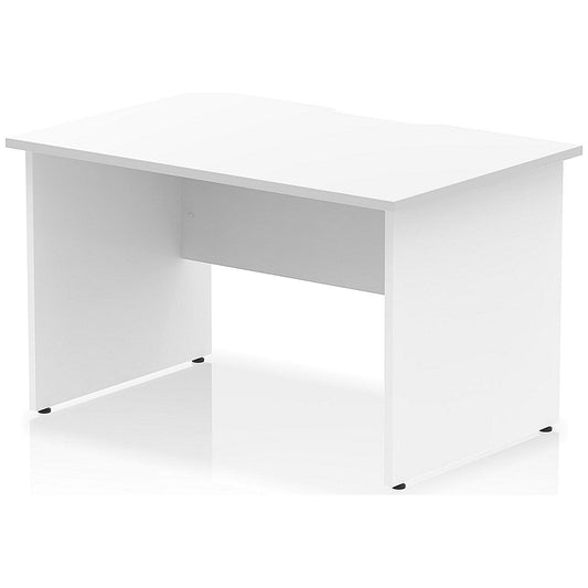 Impulse 1200mm Scalloped Edge Rectangular Desk, Panel End Legs, White Easy2Order : I005968