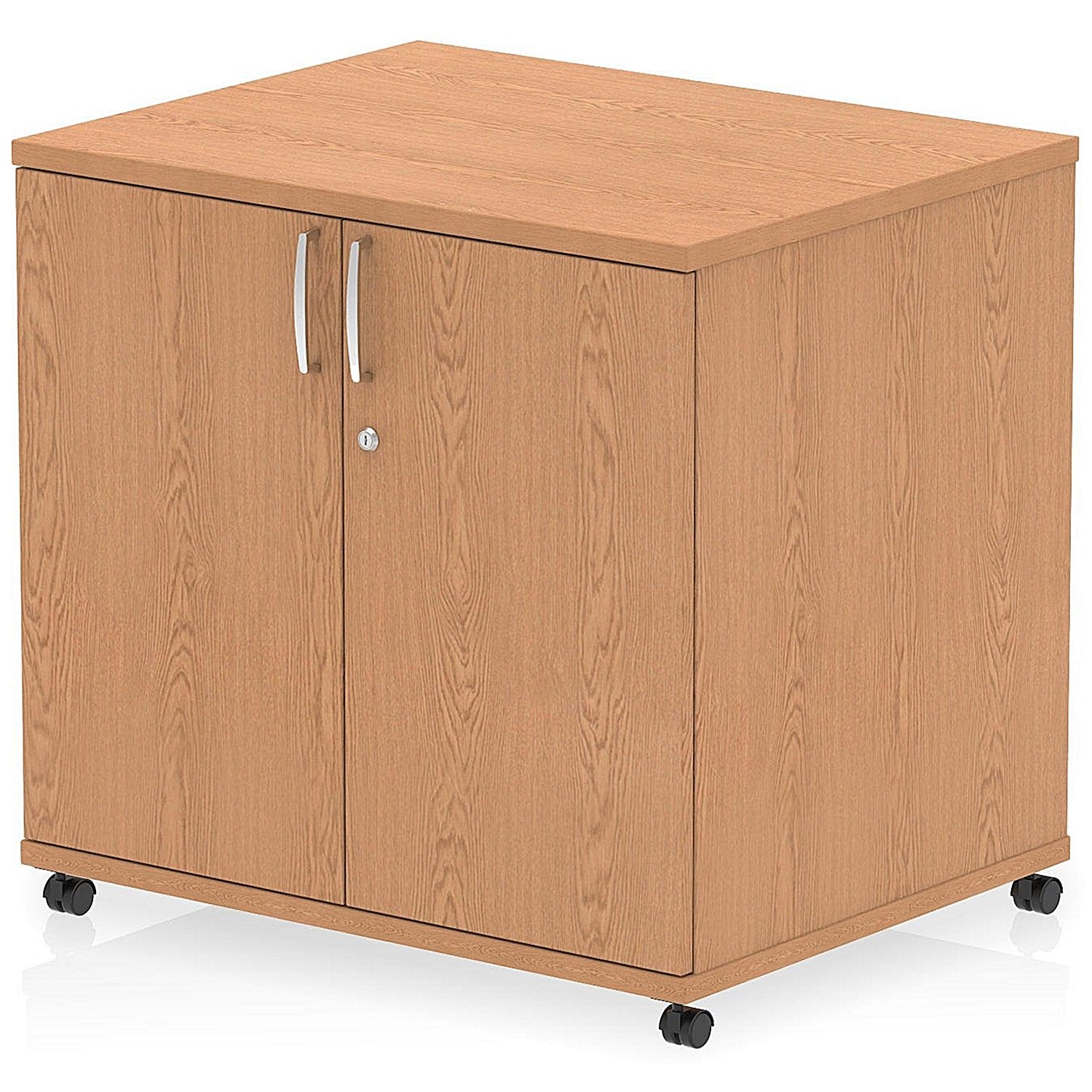 Impulse 600mm Deep Desk High Mobile Cupboard, Oak Easy2Order : I006532
