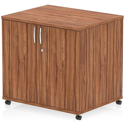 Impulse 600mm Deep Desk High Mobile Cupboard, Walnut Easy2Order : I006533