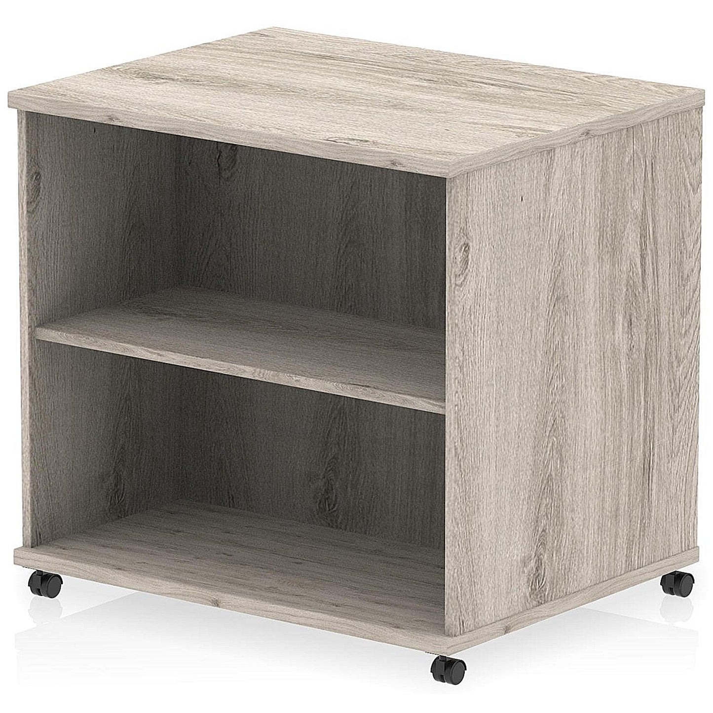 Impulse 600mm Deep Desk High Mobile Bookcase, Grey Oak Easy2Order : I006543