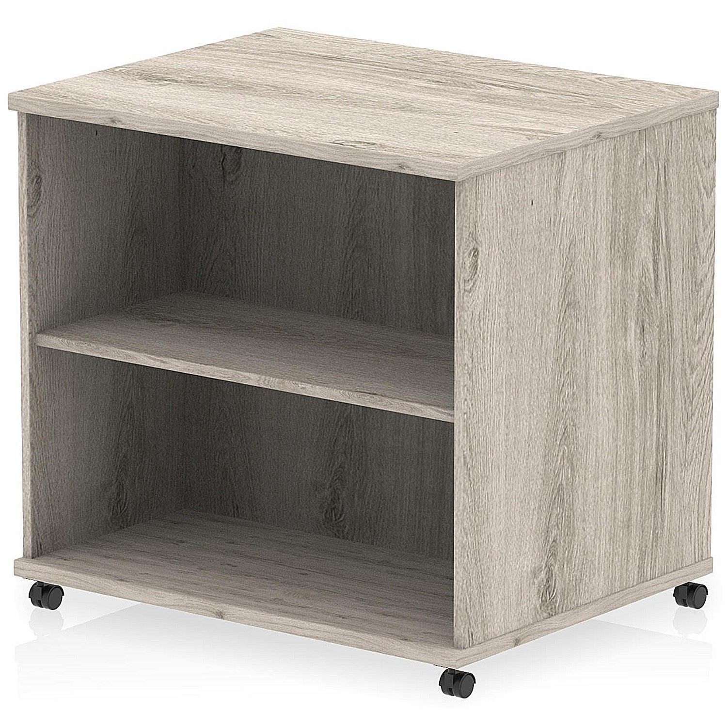 Impulse 600mm Deep Desk High Mobile Bookcase, Grey Oak Easy2Order : I006543