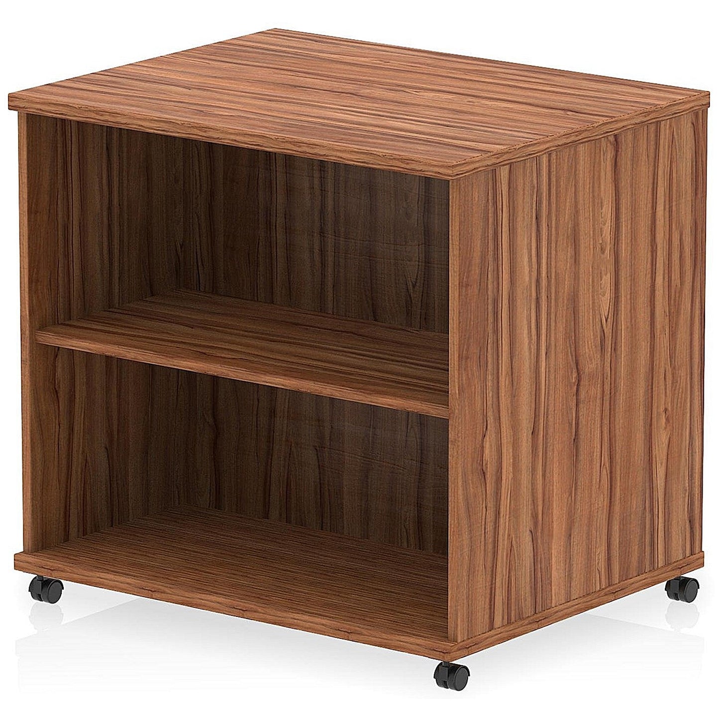 Impulse 600mm Deep Desk High Mobile Bookcase, Walnut Easy2Order : I006546