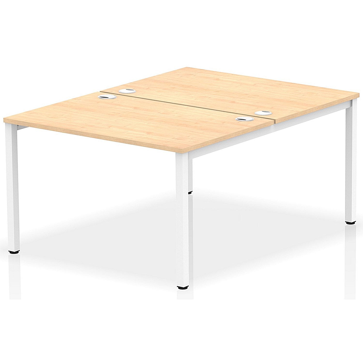 Impulse Bench B2B 2 Person 1200 White Frame Office Bench Desk Maple Easy2Order : IB00108
