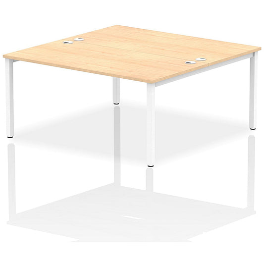 Impulse Bench B2B 2 Person 1600 White Frame Office Bench Desk Maple Easy2Order : IB00132