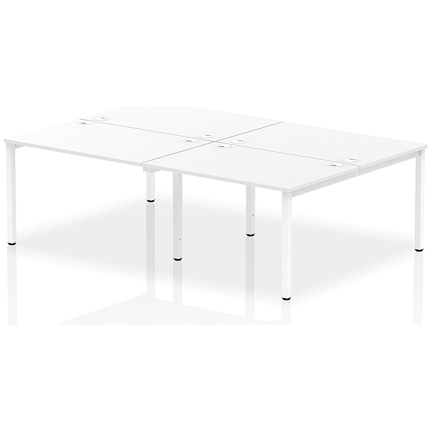 Impulse Bench B2B 4 Person 1200 White Frame Office Bench Desk White Easy2Order : IB00147