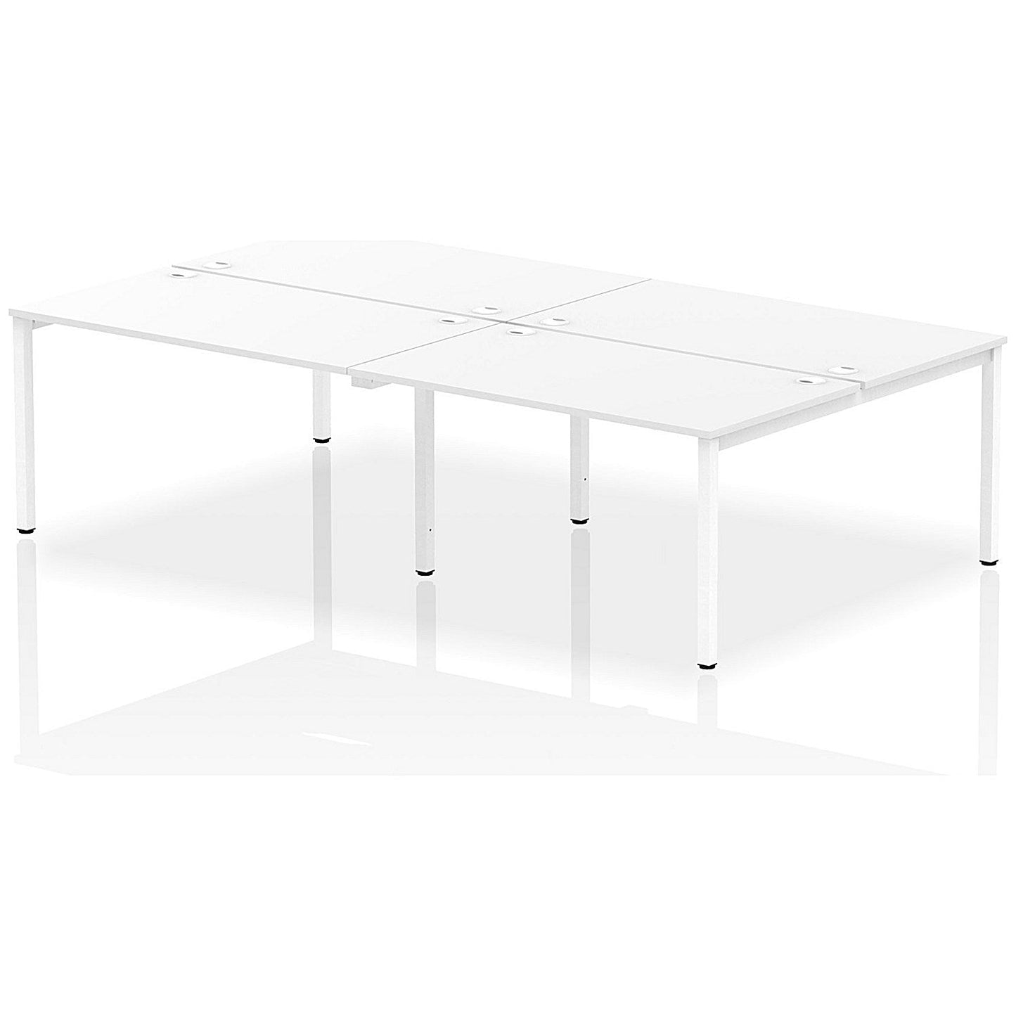 Impulse Bench B2B 4 Person 1400 White Frame Office Bench Desk White Easy2Order : IB00159