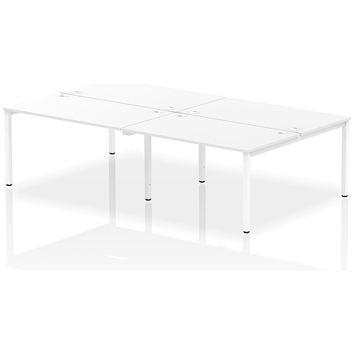 Impulse Bench B2B 4 Person 1400 White Frame Office Bench Desk White Easy2Order : IB00159