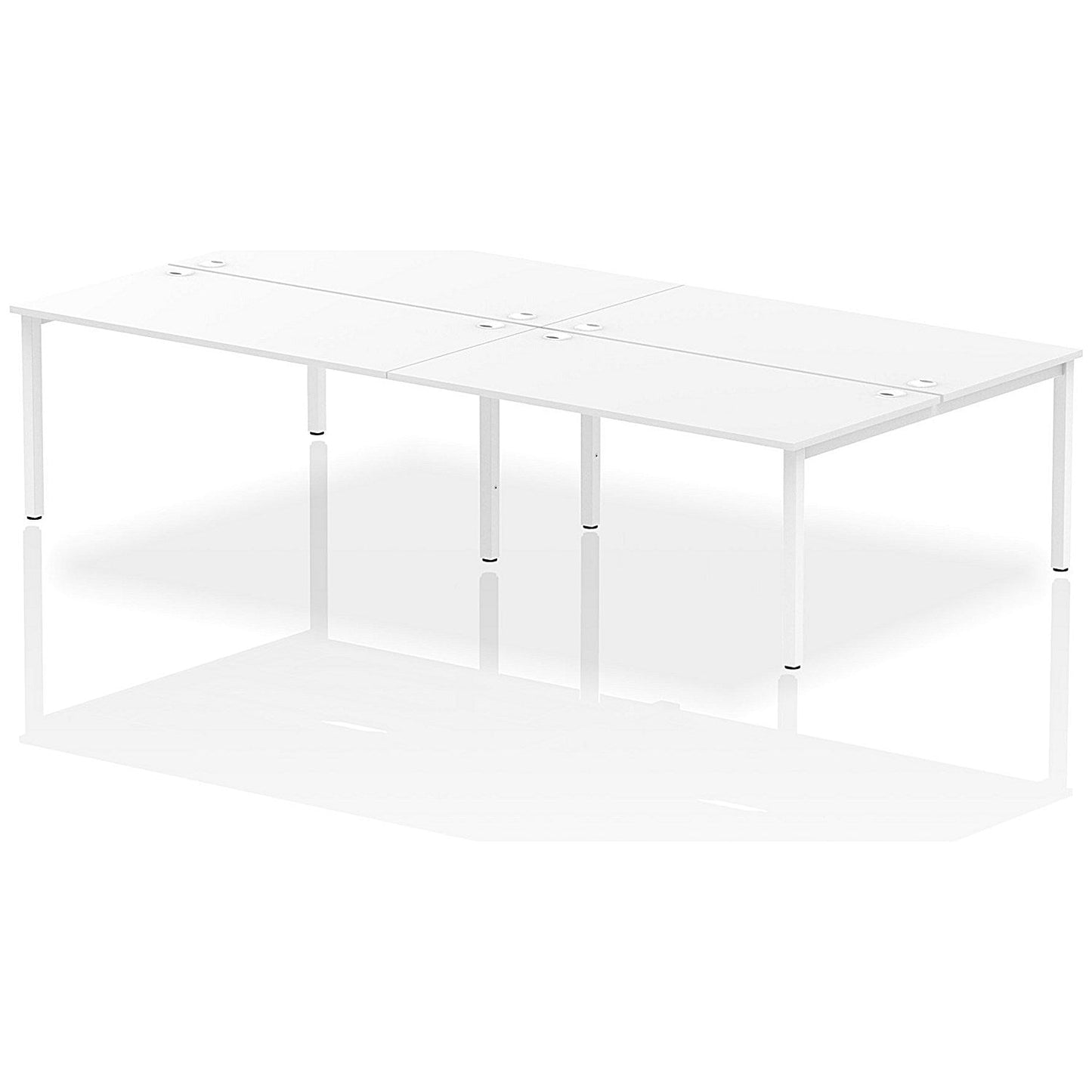 Impulse Bench B2B 4 Person 1600 White Frame Office Bench Desk White Easy2Order : IB00171