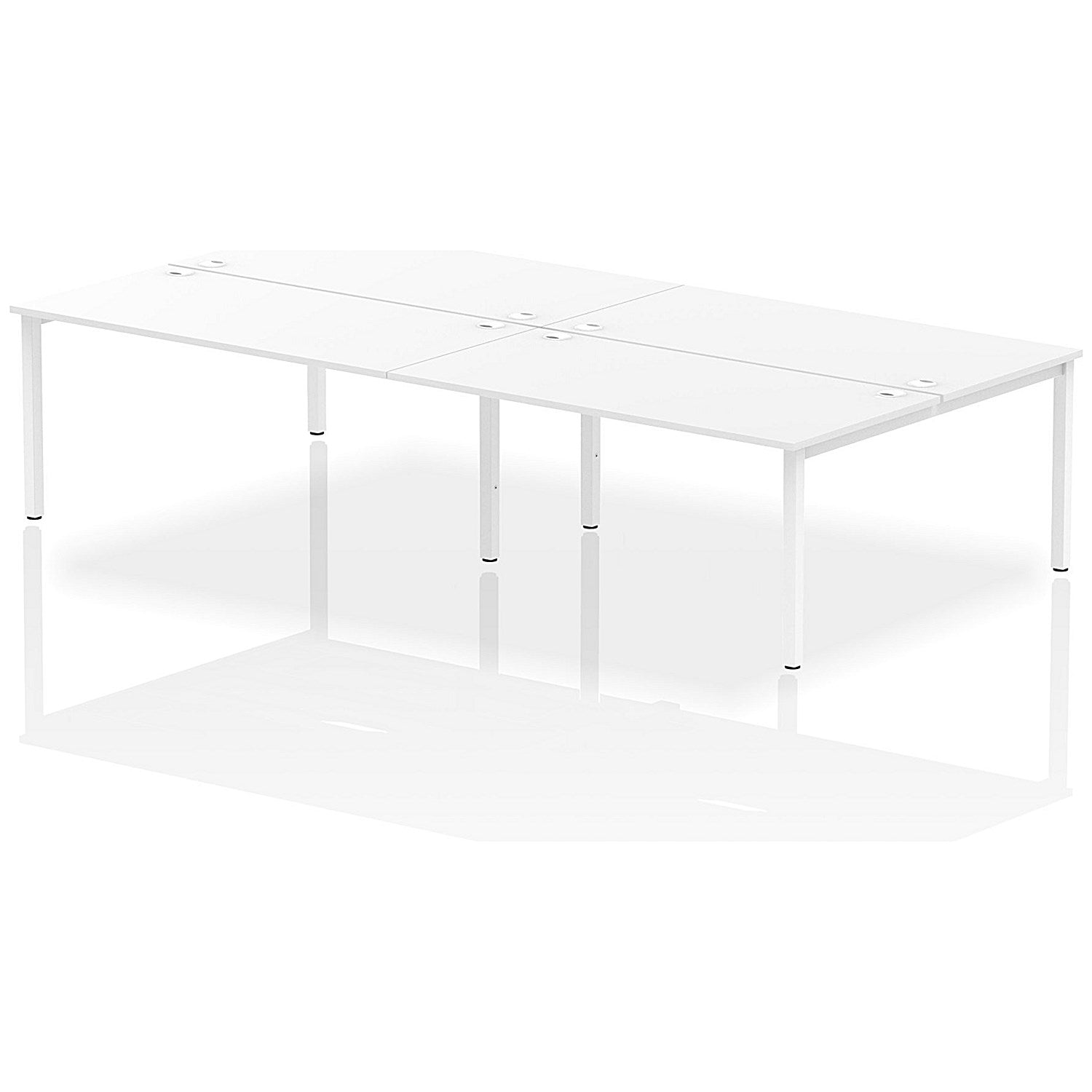 Impulse Bench B2B 4 Person 1600 White Frame Office Bench Desk White Easy2Order : IB00171
