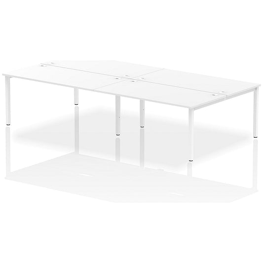 Impulse Bench B2B 4 Person 1600 White Frame Office Bench Desk White Easy2Order : IB00171