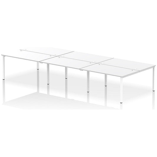 Impulse Bench B2B 6 Person 1400 White Frame Office Bench Desk White Easy2Order : IB00195