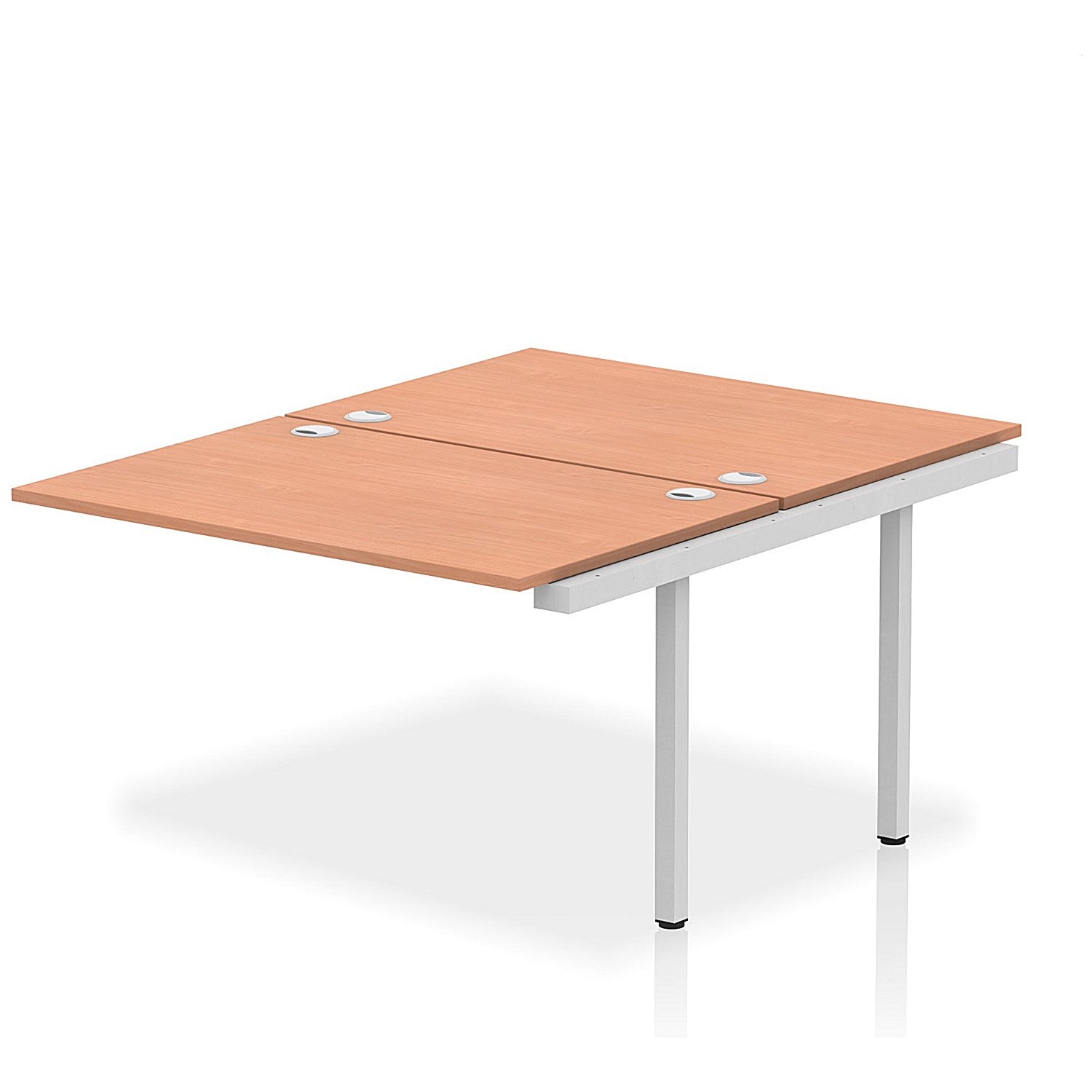 Impulse Bench B2B Ext Kit 1200 Silver Frame Office Bench Desk Beech Easy2Order : IB00208