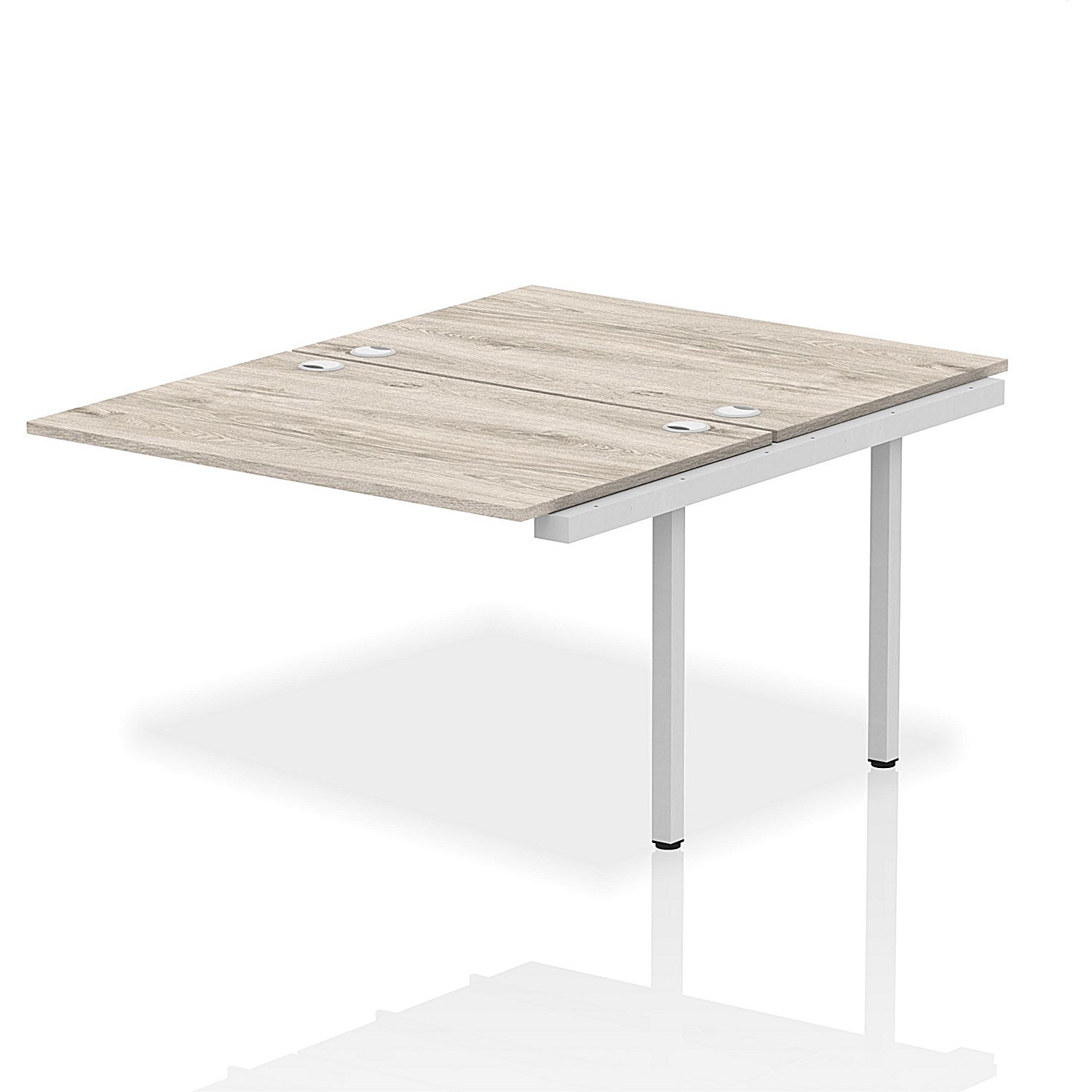 Impulse Bench B2B Ext Kit 1200 Silver Frame Office Bench Desk Grey Oak Easy2Order : IB00209