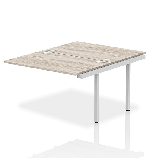 Impulse Bench B2B Ext Kit 1200 Silver Frame Office Bench Desk Grey Oak Easy2Order : IB00209