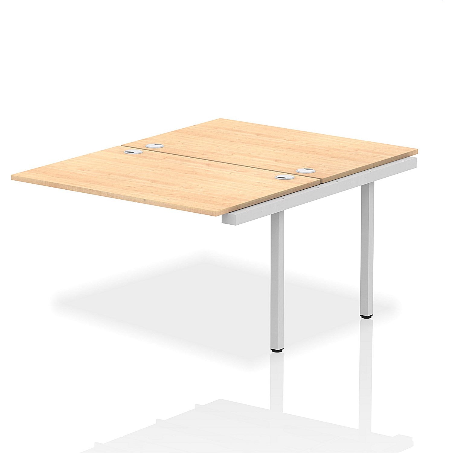 Impulse Bench B2B Ext Kit 1200 Silver Frame Office Bench Desk Maple Easy2Order : IB00210