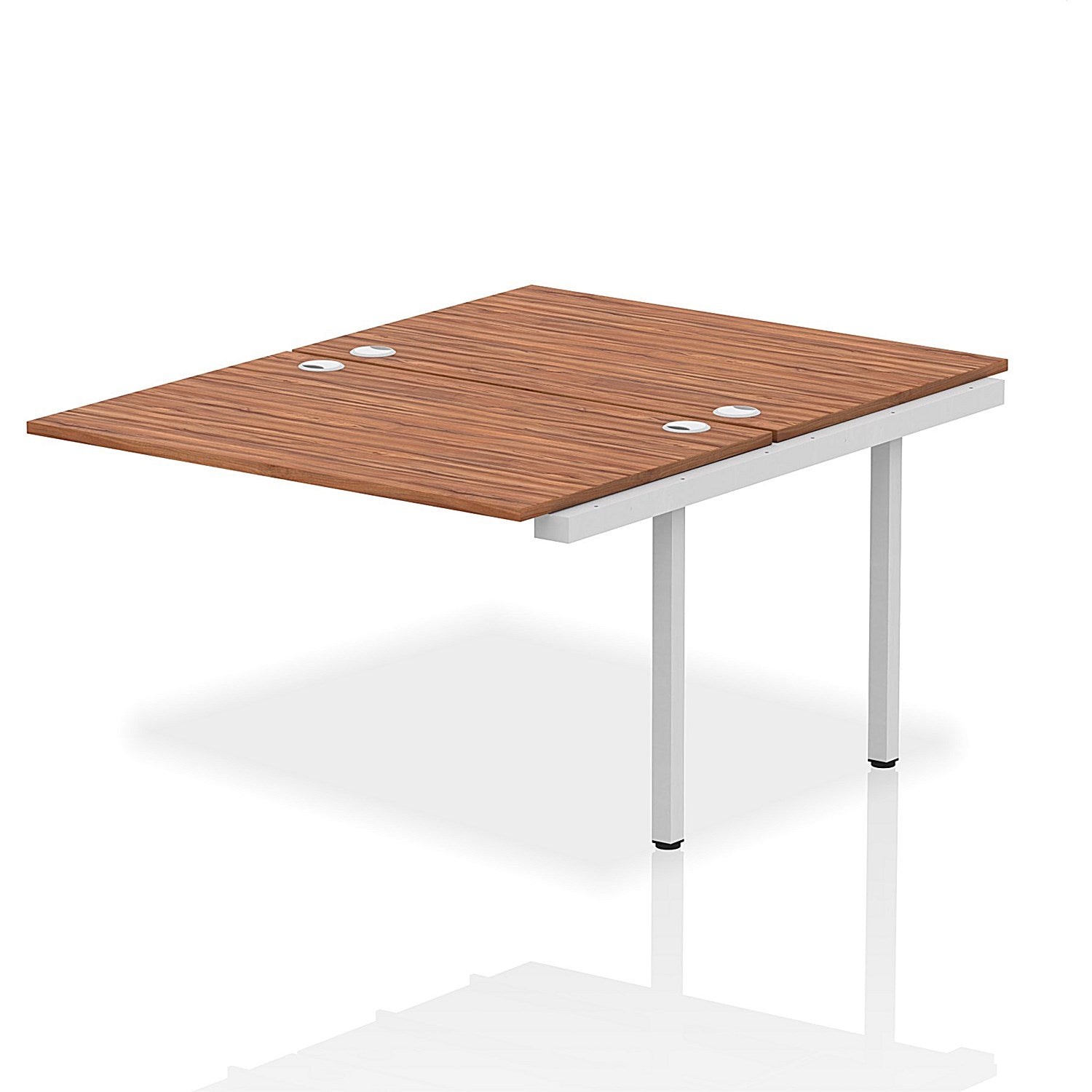 Impulse Bench B2B Ext Kit 1200 Silver Frame Office Bench Desk Walnut Easy2Order : IB00212