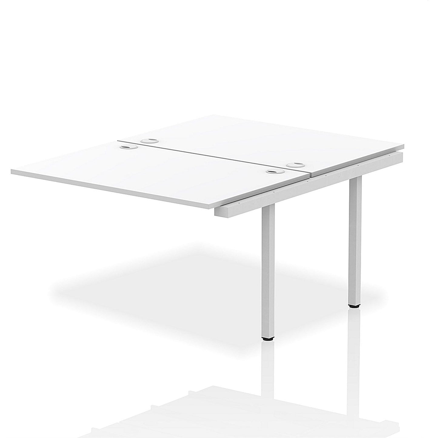 Impulse Bench B2B Ext Kit 1200 Silver Frame Office Bench Desk White Easy2Order : IB00213