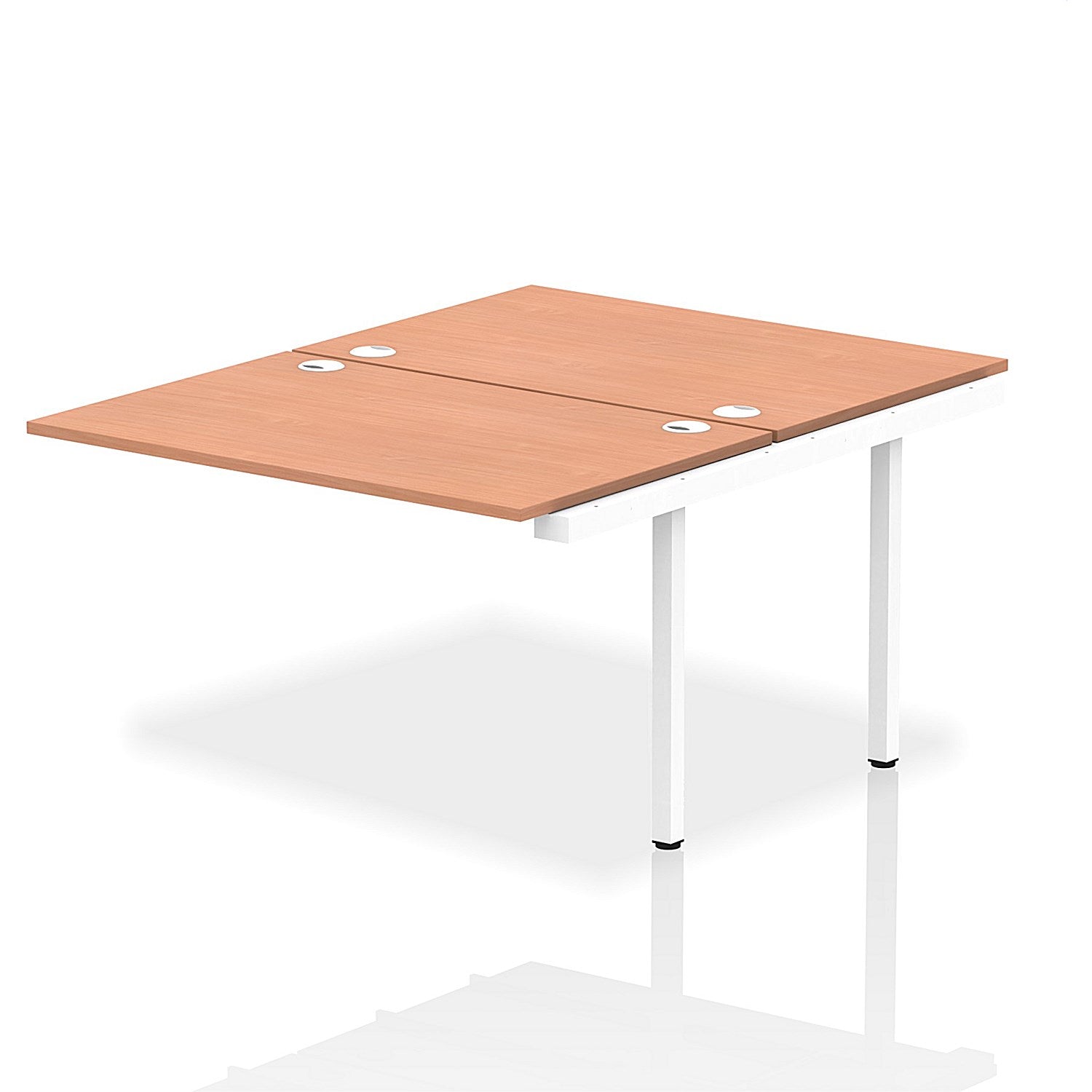 Impulse Bench B2B Ext Kit 1200 White Frame Office Bench Desk Beech Easy2Order : IB00214