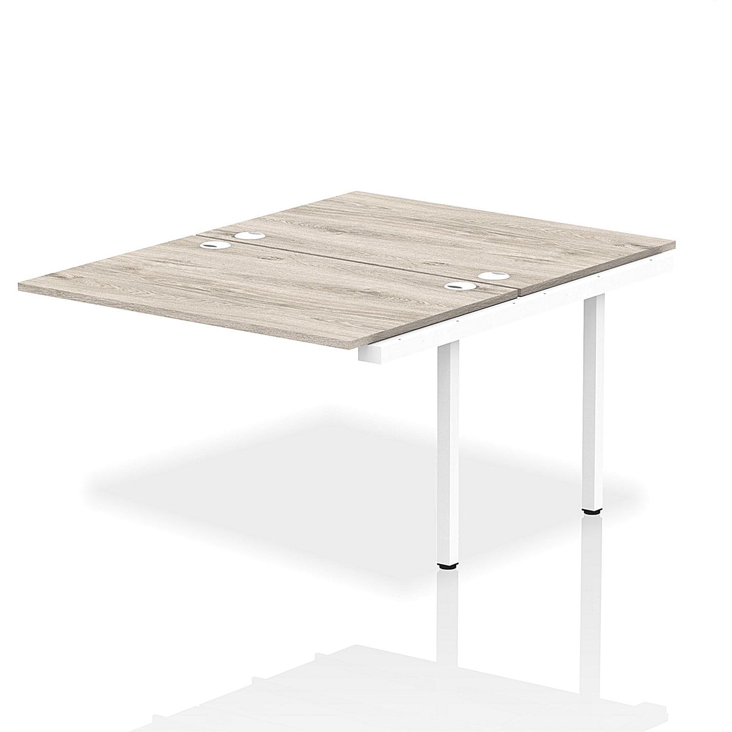 Impulse Bench B2B Ext Kit 1200 White Frame Office Bench Desk Grey Oak Easy2Order : IB00215