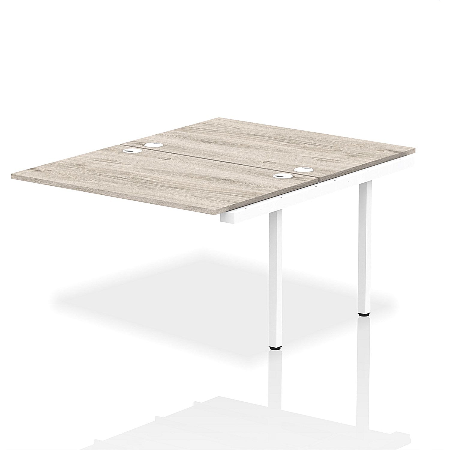 Impulse Bench B2B Ext Kit 1200 White Frame Office Bench Desk Grey Oak Easy2Order : IB00215