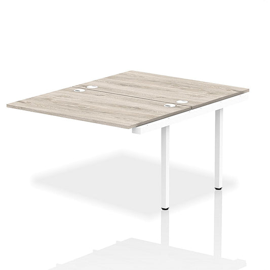Impulse Bench B2B Ext Kit 1200 White Frame Office Bench Desk Grey Oak Easy2Order : IB00215