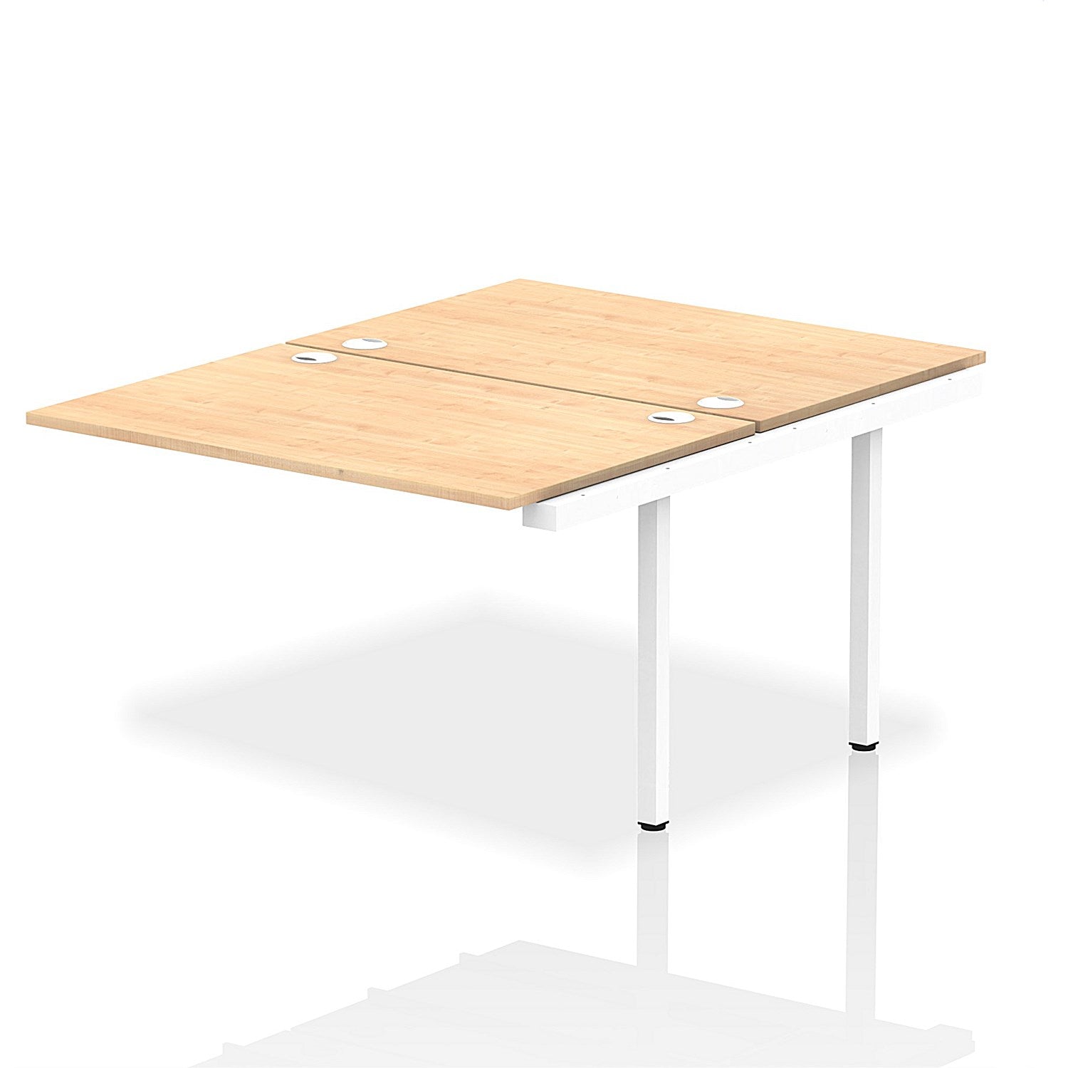 Impulse Bench B2B Ext Kit 1200 White Frame Office Bench Desk Maple Easy2Order : IB00216