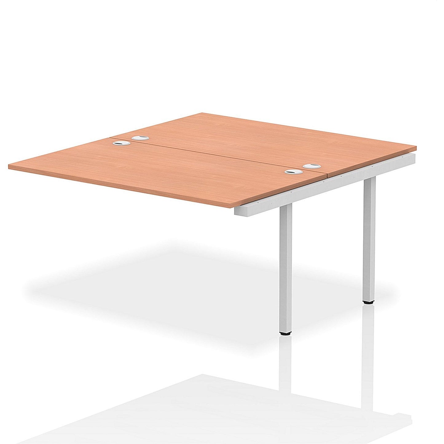 Impulse Bench B2B Ext Kit 1400 Silver Frame Office Bench Desk Beech Easy2Order : IB00220
