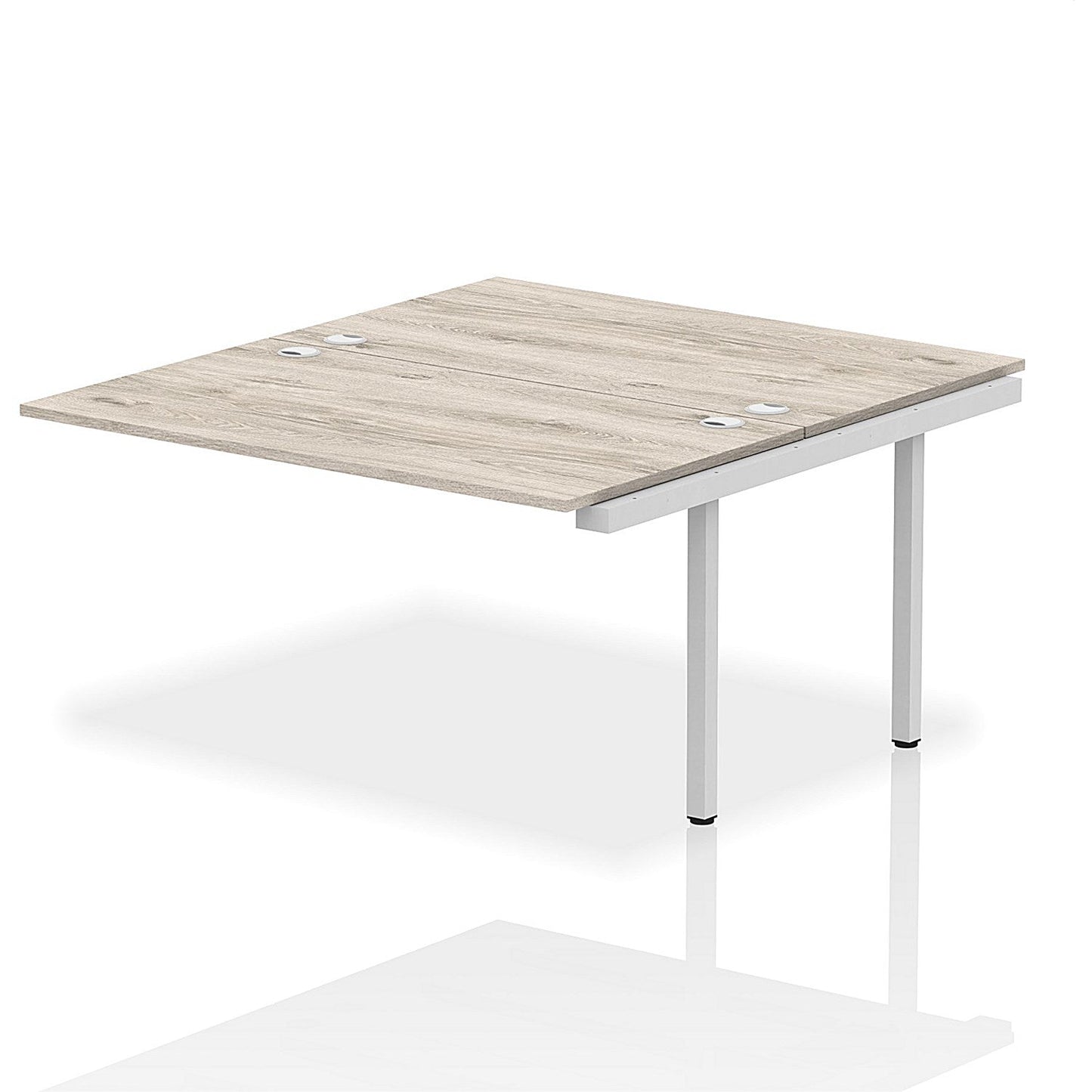 Impulse Bench B2B Ext Kit 1400 Silver Frame Office Bench Desk Grey Oak Easy2Order : IB00221