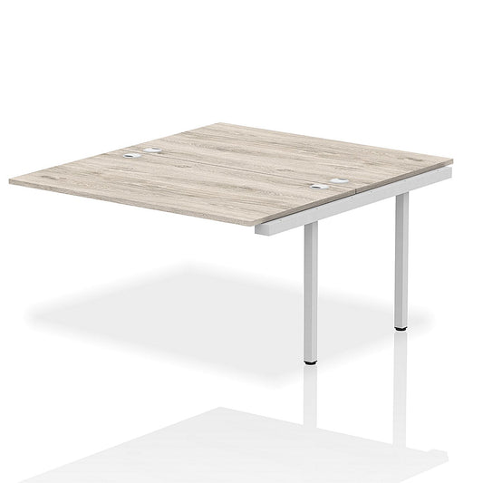 Impulse Bench B2B Ext Kit 1400 Silver Frame Office Bench Desk Grey Oak Easy2Order : IB00221