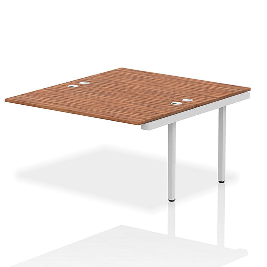 Impulse Bench B2B Ext Kit 1400 Silver Frame Office Bench Desk Walnut Easy2Order : IB00224