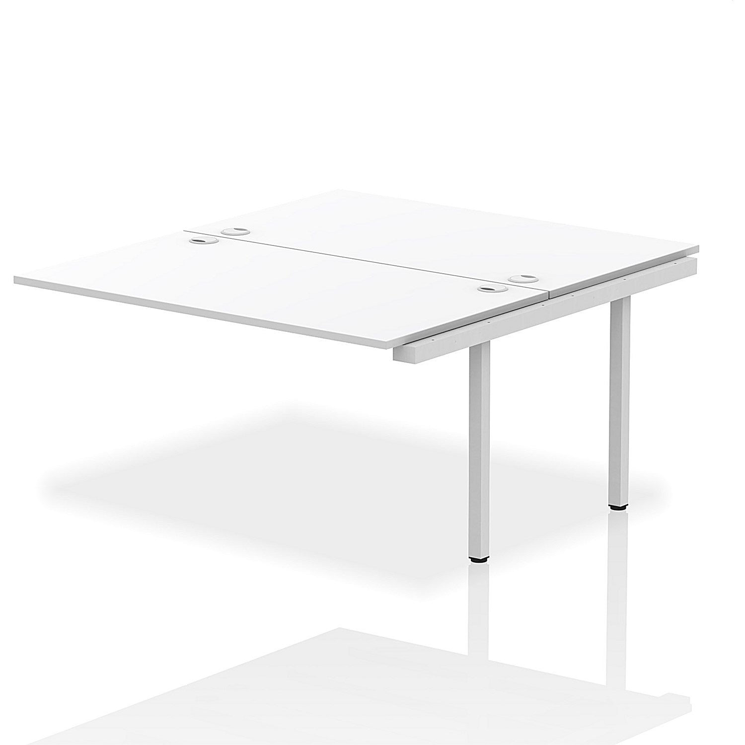 Impulse Bench B2B Ext Kit 1400 Silver Frame Office Bench Desk White Easy2Order : IB00225