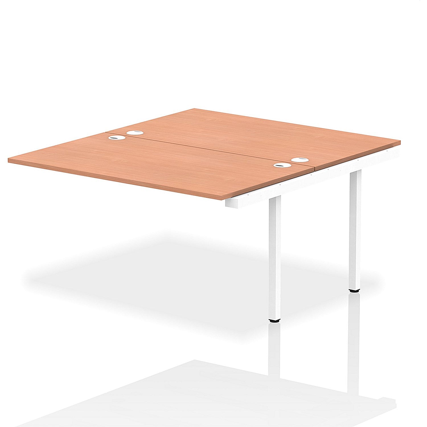Impulse Bench B2B Ext Kit 1400 White Frame Office Bench Desk Beech Easy2Order : IB00226