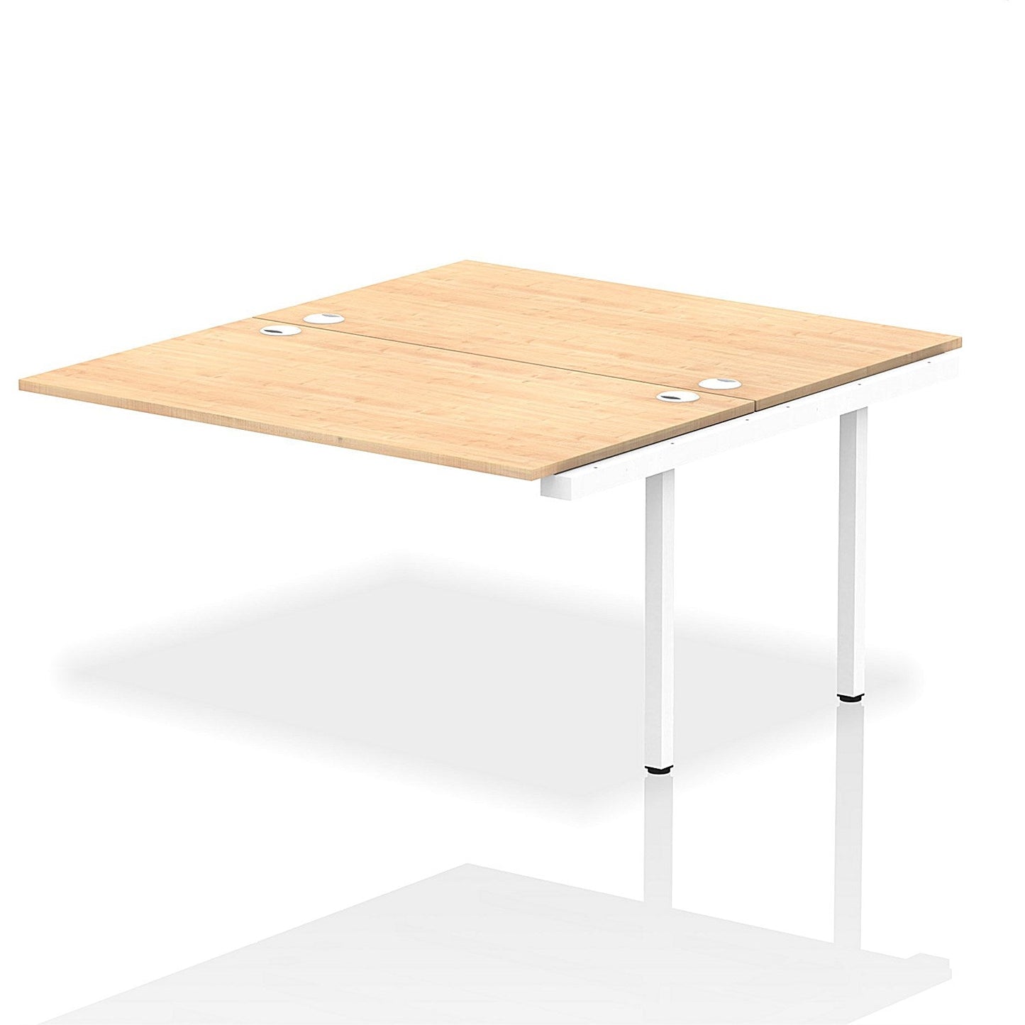Impulse Bench B2B Ext Kit 1400 White Frame Office Bench Desk Maple Easy2Order : IB00228