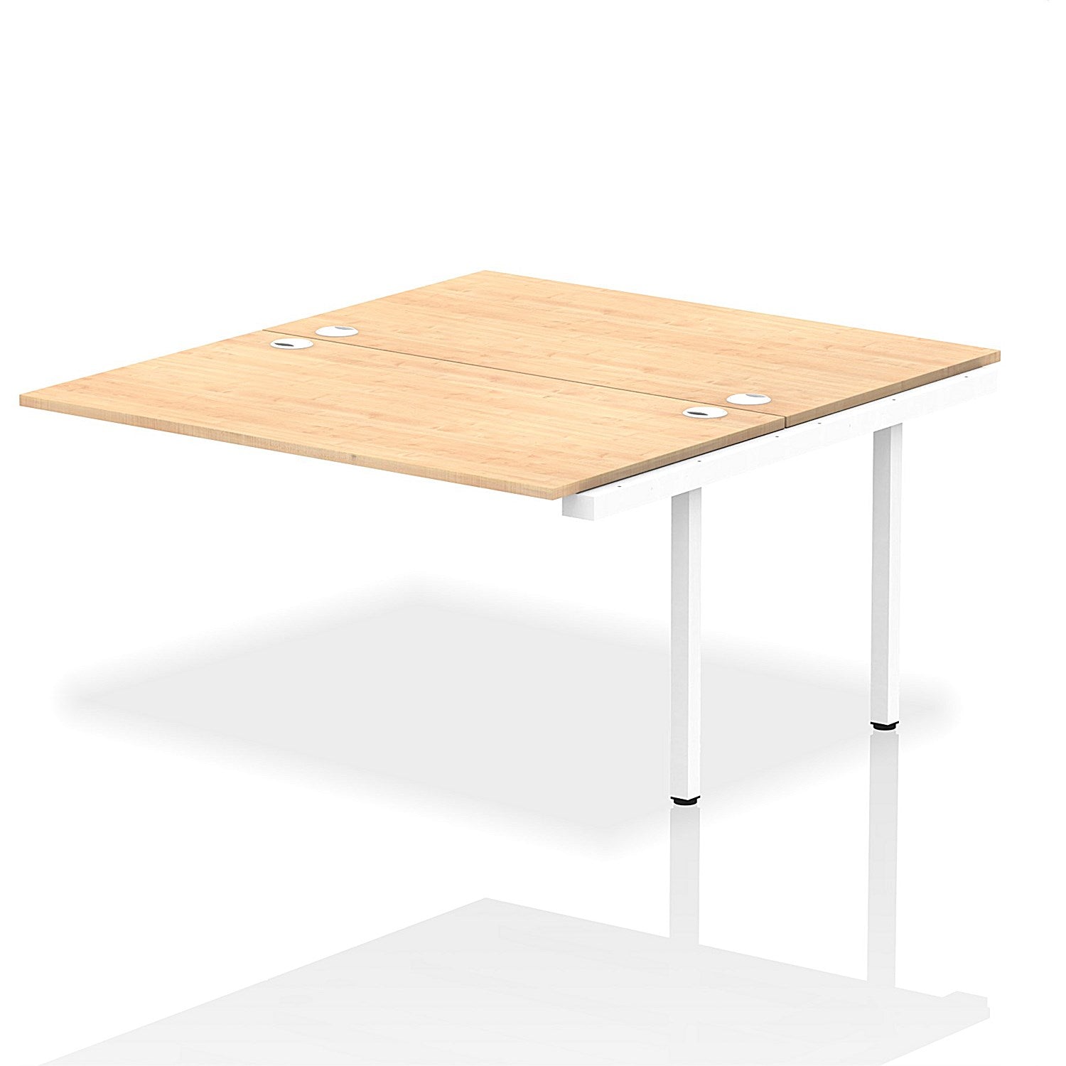 Impulse Bench B2B Ext Kit 1400 White Frame Office Bench Desk Maple Easy2Order : IB00228