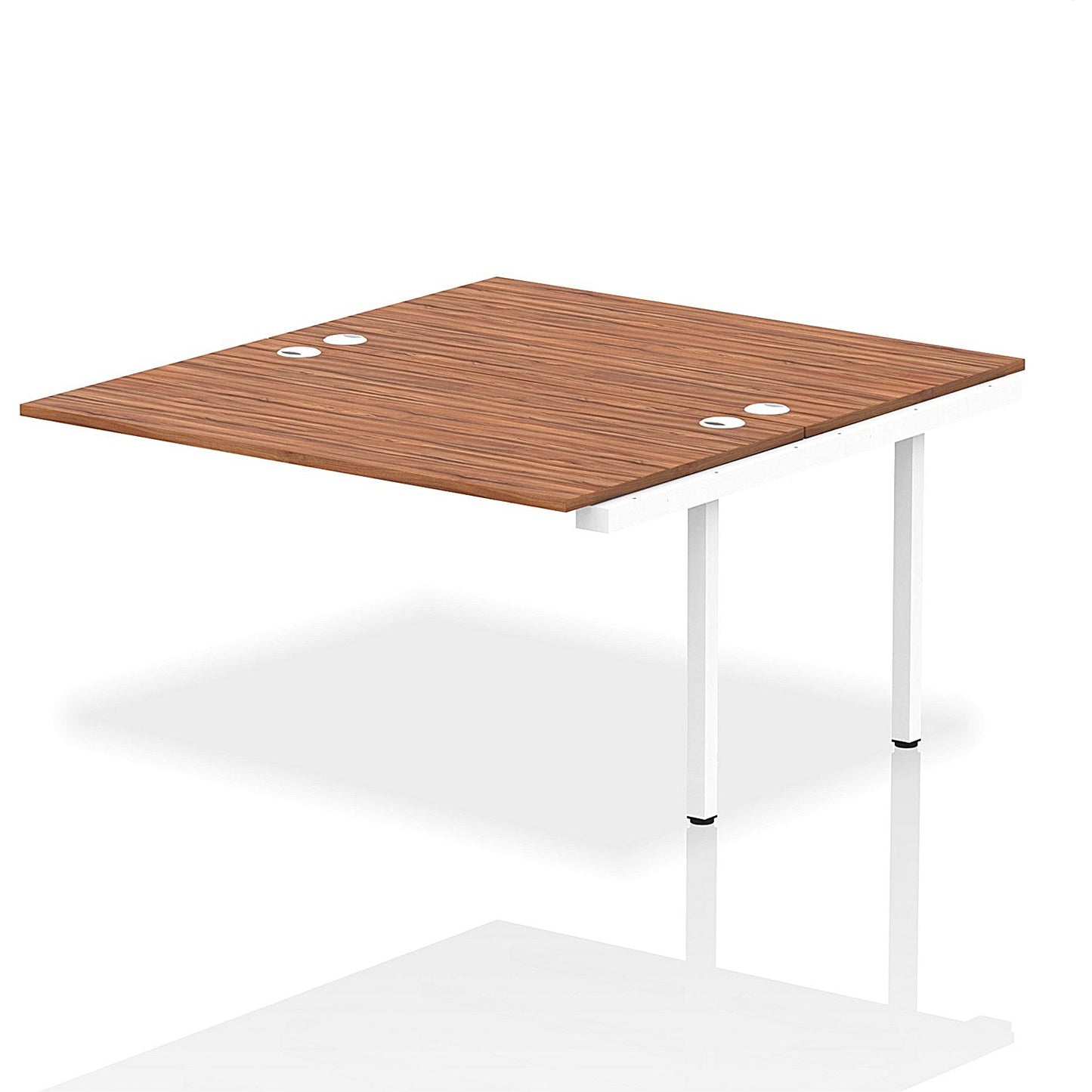 Impulse Bench B2B Ext Kit 1400 White Frame Office Bench Desk Walnut Easy2Order : IB00230