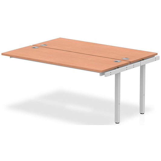 Impulse Bench B2B Ext Kit 1600 Silver Frame Office Bench Desk Beech Easy2Order : IB00232