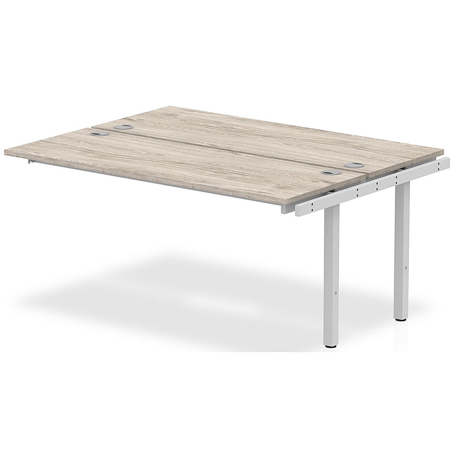 Impulse Bench B2B Ext Kit 1600 Silver Frame Office Bench Desk Grey Oak Easy2Order : IB00233